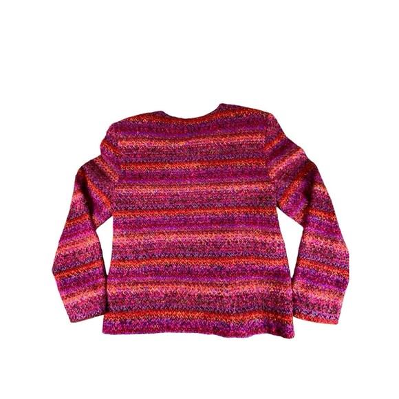 Kathie Lee Vtg Sz M 8 10 Rainbow Multicolor Stripe Mohair Blend Blazer Jacket - Picture 4 of 10